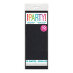 Black tissue paper pack with ten sheets classic design from Parte Haus party supply store in Bethesda MD