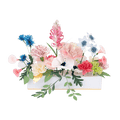 Pastel floral centerpiece paper flower arrangement spring theme from Parte Haus party supply store in Bethesda Maryland