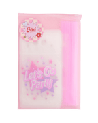 Pink Let's Go Party bag with pastel stars birthday celebration theme from Parte Haus party supply store in Bethesda Maryland