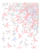 Pastel iridescent bow confetti for birthday celebration from Parte Haus party supply store in Bethesda Maryland