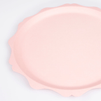 Pink scalloped plate elegant design birthday theme from Parte Haus party supply store in Bethesda MD