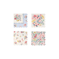 Multicolor floral paper napkins with scalloped edges spring theme from Parte Haus party supply store in Bethesda MD.