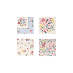 Multicolor floral paper napkins with scalloped edges spring theme from Parte Haus party supply store in Bethesda MD.