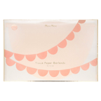 Pink tissue paper garland delicate semi circle design for birthday from Parte Haus party supply store in Bethesda MD