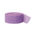 Lavender crepe streamer roll for birthday decorations from Parte Haus party supply store in Bethesda MD.
