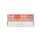 Pink bow birthday candles in a gift box for birthday theme from Parte Haus party supply store in Bethesda Maryland
