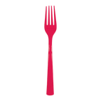 Red plastic fork classic flatware from Parte Haus party supply store in Bethesda Maryland