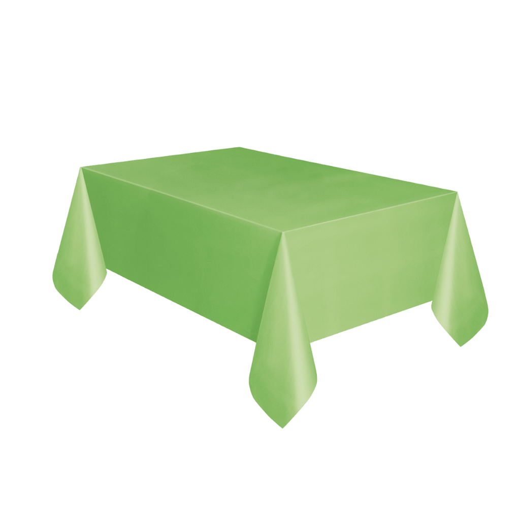 Light green tablecloth rectangular for birthday from Parte Haus party supply store in Bethesda MD.