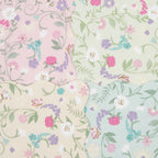 Pastel floral napkins with scalloped edges for spring from Parte Haus party supply store in Bethesda MD.