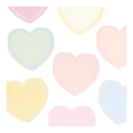 Pastel heart-shaped paper plate Valentine design from Parte Haus party supply store in Bethesda Maryland