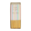 Pastel gold birthday candles box elegant design birthday from Parte Haus party supply store in Bethesda Maryland