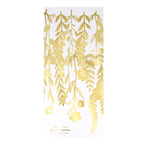 Gold floral paper backdrop with leaf and flower cutouts for wedding or spring from Parte Haus party supply store in Bethesda MD