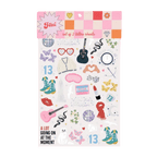 Multicolor temporary tattoo sheets with fun icons butterflies music lips birthday theme from Parte Haus party supply store in Bethesda Maryland
