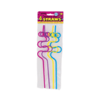 Pink yellow and blue crazy loop straws fun drink accessory birthday from Parte Haus party supply store in Bethesda MD.