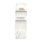 White glitter candles box birthday decor from Parte Haus party supply store in Bethesda Maryland