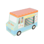 Pastel ice cream truck shaped cup set kids birthday theme from Parte Haus party supply store in Bethesda MD.