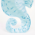 Light blue seahorse shaped napkin ocean theme from Parte Haus party supply store in Bethesda Maryland