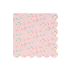 Pink floral napkin with scalloped edges spring theme from Parte Haus party supply store in Bethesda MD