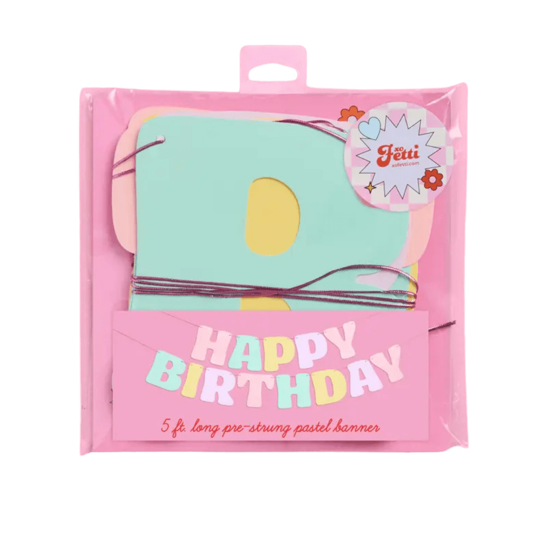 Pastel "Happy Birthday" Banner