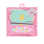 Pastel happy birthday banner colorful letters for birthday theme from Parte Haus party supply store in Bethesda MD