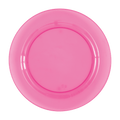 Pink plastic plate simple round design birthday from Parte Haus party supply store in Bethesda Maryland