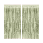 Gold metallic fringe backdrop curtain for birthday or celebration from Parte Haus party supply store in Bethesda MD