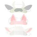 Pastel animal ear paper masks farm birthday from Parte Haus party supply store in Bethesda Maryland