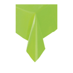 Lime green plastic table cover with glossy finish for birthdays from Parte Haus party supply store in Bethesda MD