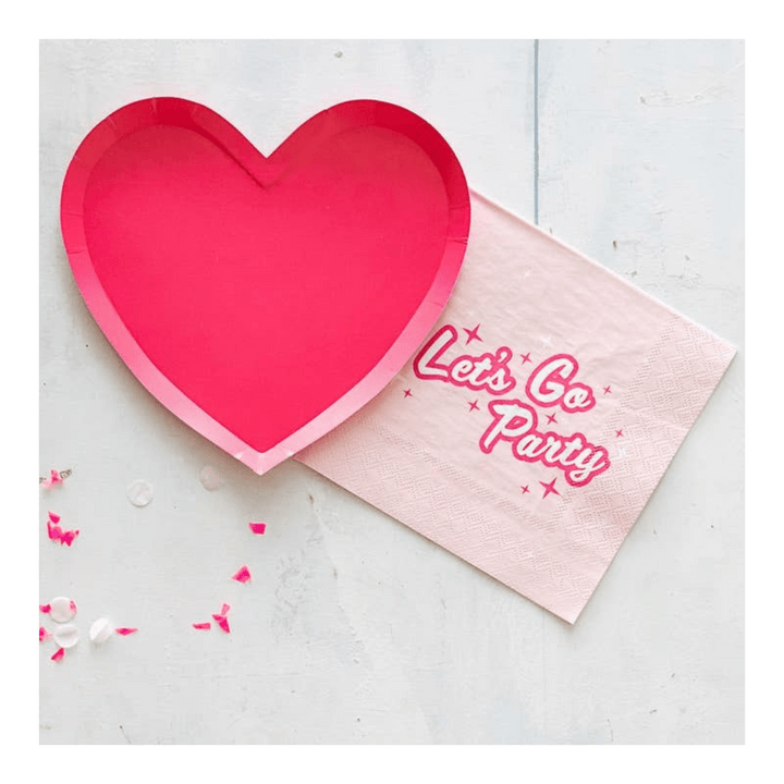 Pink "Let's Go Party" Dinner Napkins