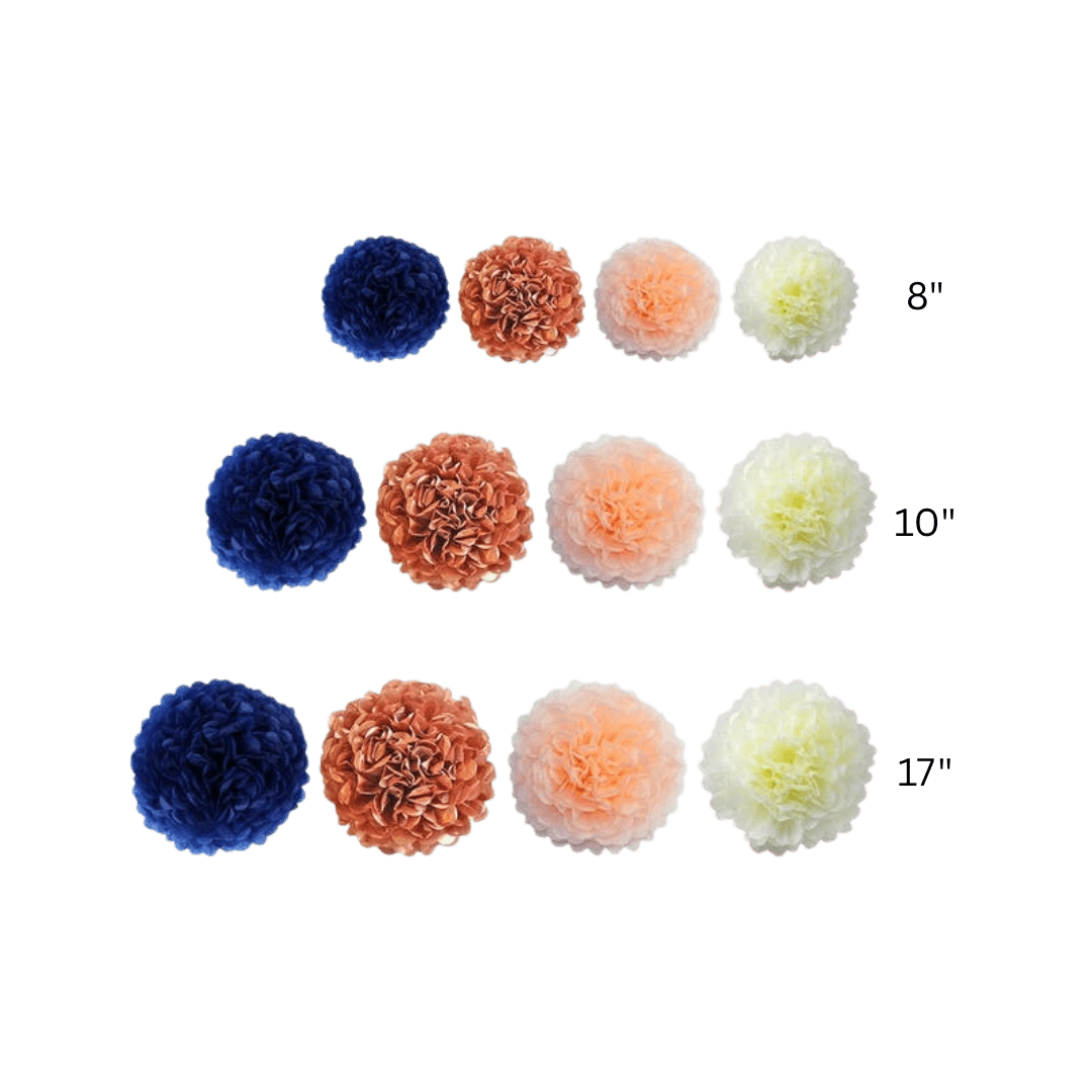 Pink and Navy Decoration Kit - 30 Pcs