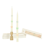 Pastel bow tall candles featuring bow designs for birthday or baby shower from Parte Haus party supply store in Bethesda MD