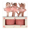Pink ballerina cupcake kit with dancers for birthday theme from Parte Haus party supply store in Bethesda MD