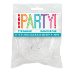 White streamer roll classic celebration decor from Parte Haus party supply store in Bethesda, Maryland