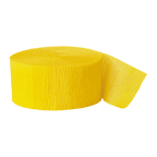 Yellow crepe streamer roll for birthdays from Parte Haus party supply store in Bethesda MD