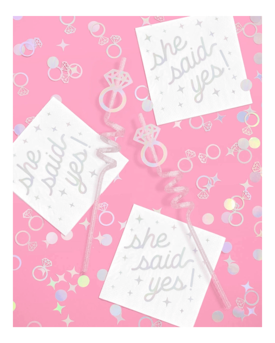 Iridescent Foil Ring Confetti Party Popper