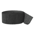 Black crepe paper streamer roll for birthday or event decor from Parte Haus party supply store in Bethesda MD