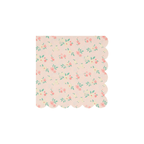 Pink floral napkin with scalloped edge spring theme from Parte Haus party supply store in Bethesda MD