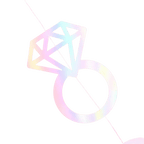 Iridescent diamond ring banner bridal shower decoration from Parte Haus party supply store in Bethesda Maryland