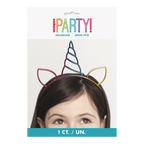 Rainbow unicorn headband metallic accessory for kids birthday from Parte Haus party supply store in Bethesda MD