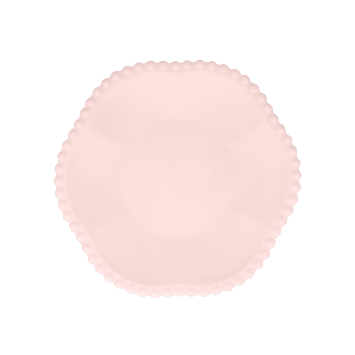 Pink Dot Edged Flower Compostable Appetizer Plates