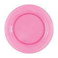 Pink plastic plate with glossy finish birthday party from Parte Haus party supply store in Bethesda MD