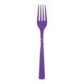 Purple plastic fork shiny utensil for birthday from Parte Haus party supply store in Bethesda Maryland
