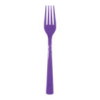 Purple plastic fork shiny utensil for birthday from Parte Haus party supply store in Bethesda Maryland