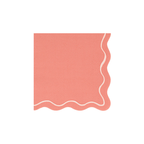 Pink paper napkin with wavy edge birthday theme from Parte Haus party supply store in Bethesda, MD.