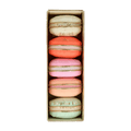 Pastel macaron shaped surprise balls shown in a box birthday theme from Parte Haus party supply store in Bethesda MD