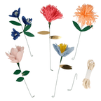 colorful paper flower bouquet kit in assorted pastel colors for spring decor from Parte Haus party supply store in Bethesda Maryland