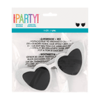 Silver heart novelty glasses with black lenses fun accessory from Parte Haus party supply store in Bethesda MD