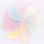 Pastel heart-shaped napkins with scalloped edges birthday or baby shower from Parte Haus party supply store in Bethesda Maryland
