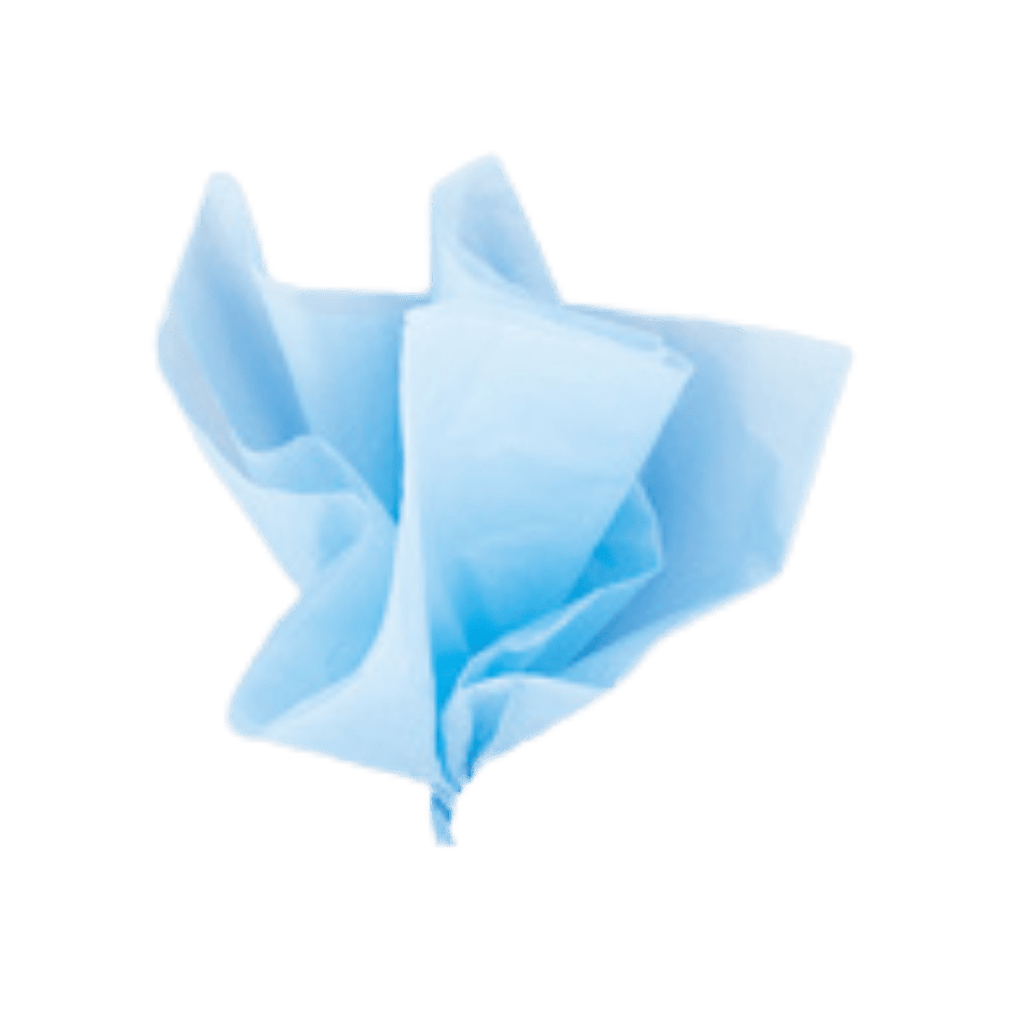 Light blue tissue paper decorative accent for birthday from Parte Haus party supply store in Bethesda MD
