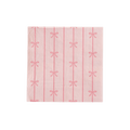 Pink napkin with bow design birthday theme from Parte Haus party supply store in Bethesda MD